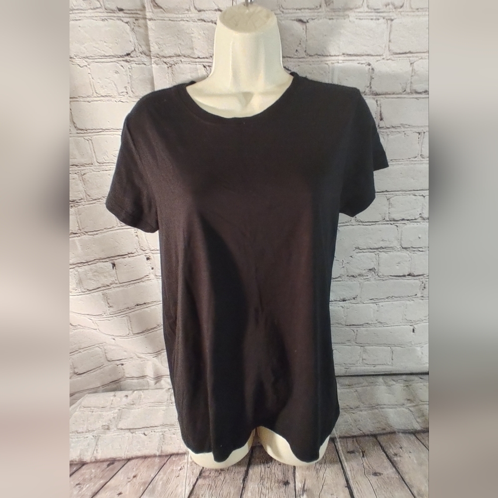 Marine Layer Womens Black Crew Tee L